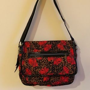 Betsey Johnson Cheetah & Bows Crossbody Purse